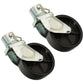 Two (2) 6" Trailer Swirl Jack Caster Wheels w/ Safety Pin 1200 lbs - Boat Hitch