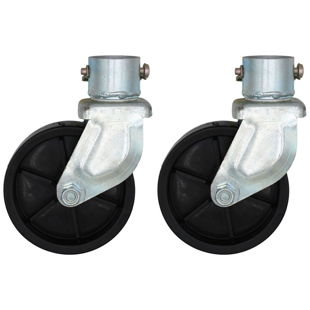 2 Pc 6" Trailer Jack Swivel Caster Wheel with Pin Boat Hitch Replacement