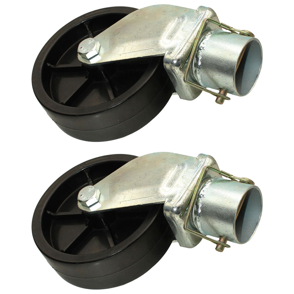 2 Pc Trailer Jack Swivel Caster Wheel 6 x 2 With Pin Boat Hitch Replacement