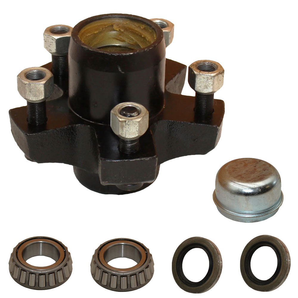 New Aftermarket Trailer Wheel Hub Kit 5 on 4.5" for 2,000 lbs Axle