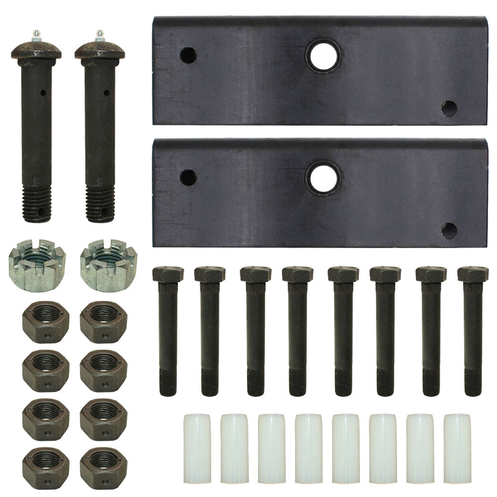Trailer Suspension Rebuild Kits 12" Slipper Spring Equalizers w/ Bushings Bolts