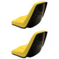 Qty 2: Michigan Style Seat, w/o Slide Track, Yellow in color  Fits John Deere