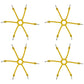 Set of 4 Yellow Tire Chain Adjusters 11"–16" Rims Rubber Spider Tensioners