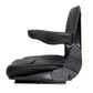 TS1100C Universal Fit Black Cloth Upholstery Tractor Seat w/ Folding Back/Arms