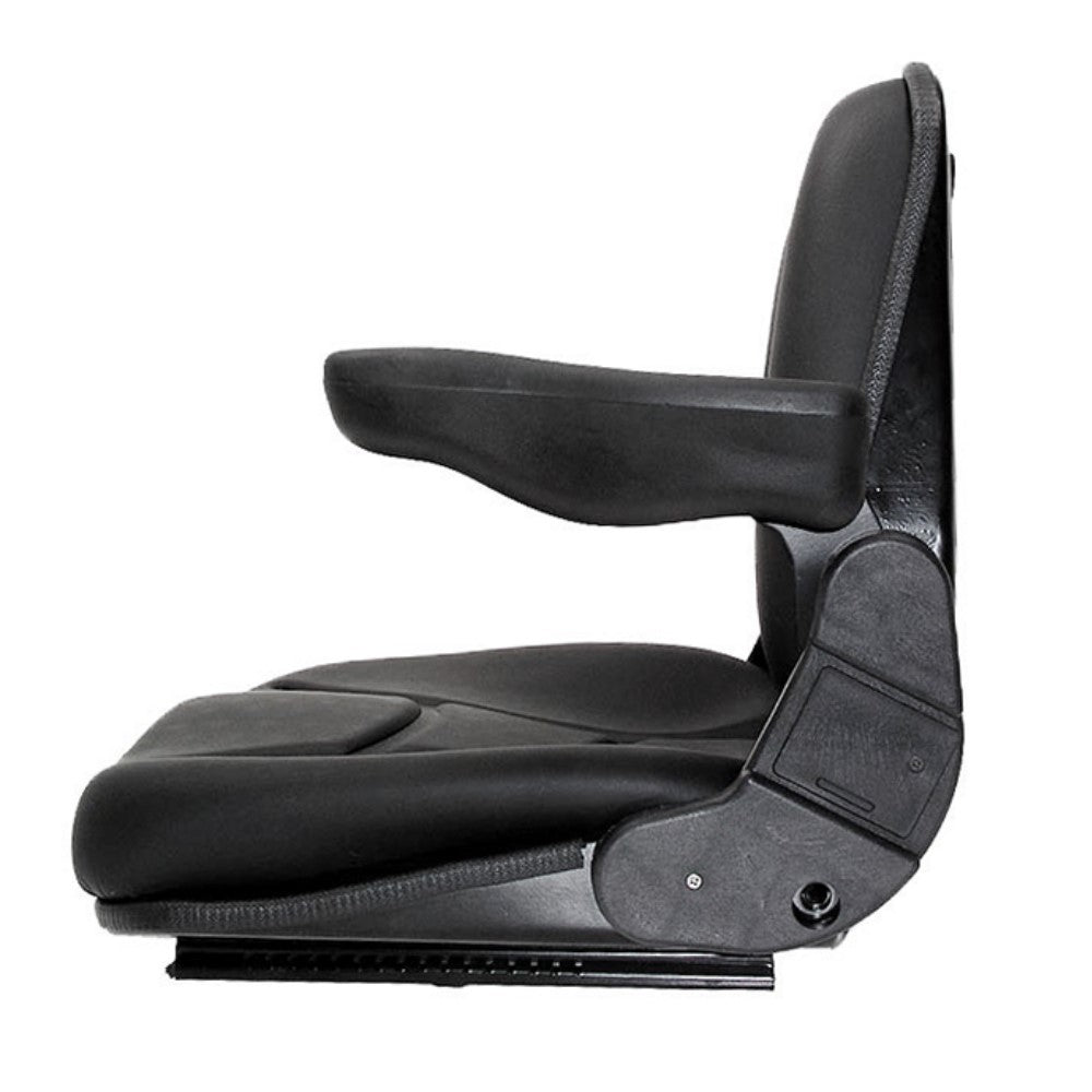 TS1100C Black Cloth Seat with Folding Back & Arms Fits John Deere Fits Bobcat