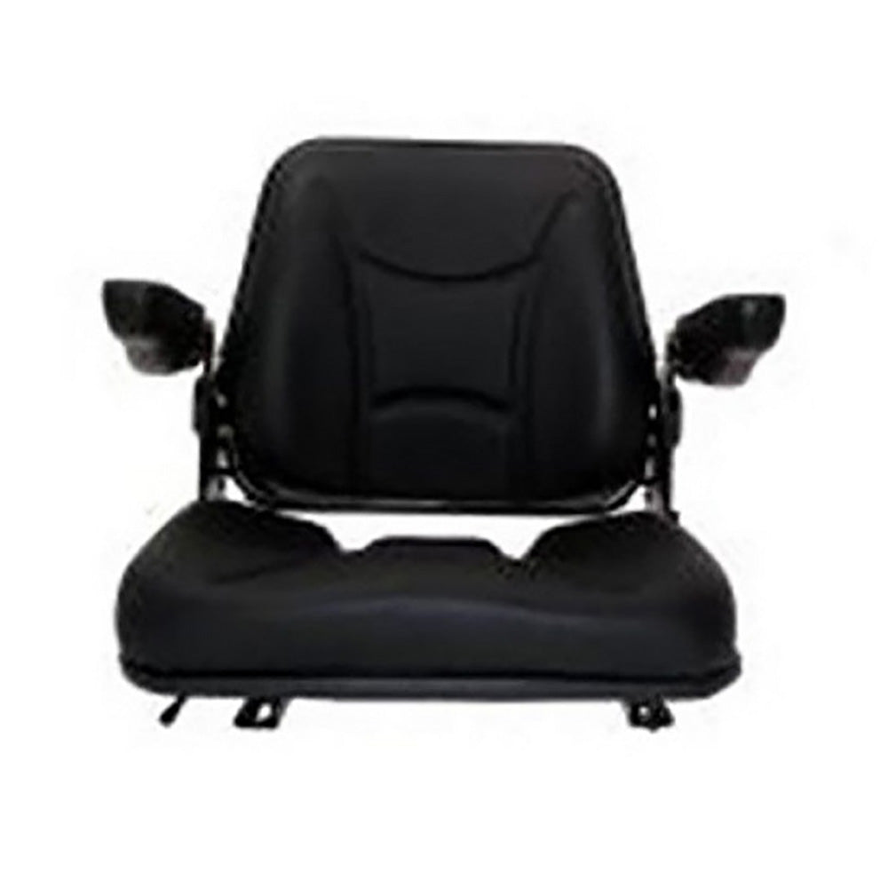 TS1100C Black Cloth Seat with Folding Back & Arms Fits John Deere Fits Bobcat