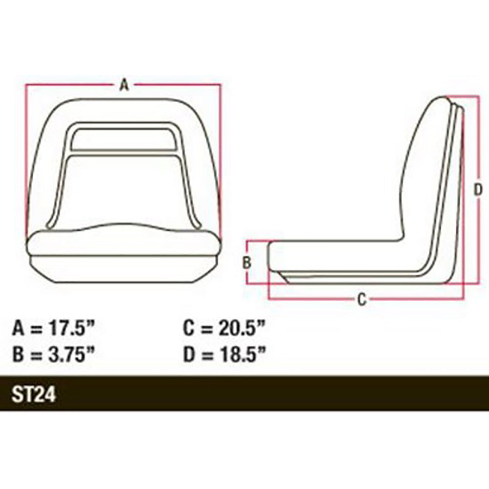 Yellow High Back Seat Fits John Deere Gators