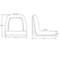18" Black Vinyl Seat Fits 650,750,850,950,& 1050 Fits John Deere Compact Tractor