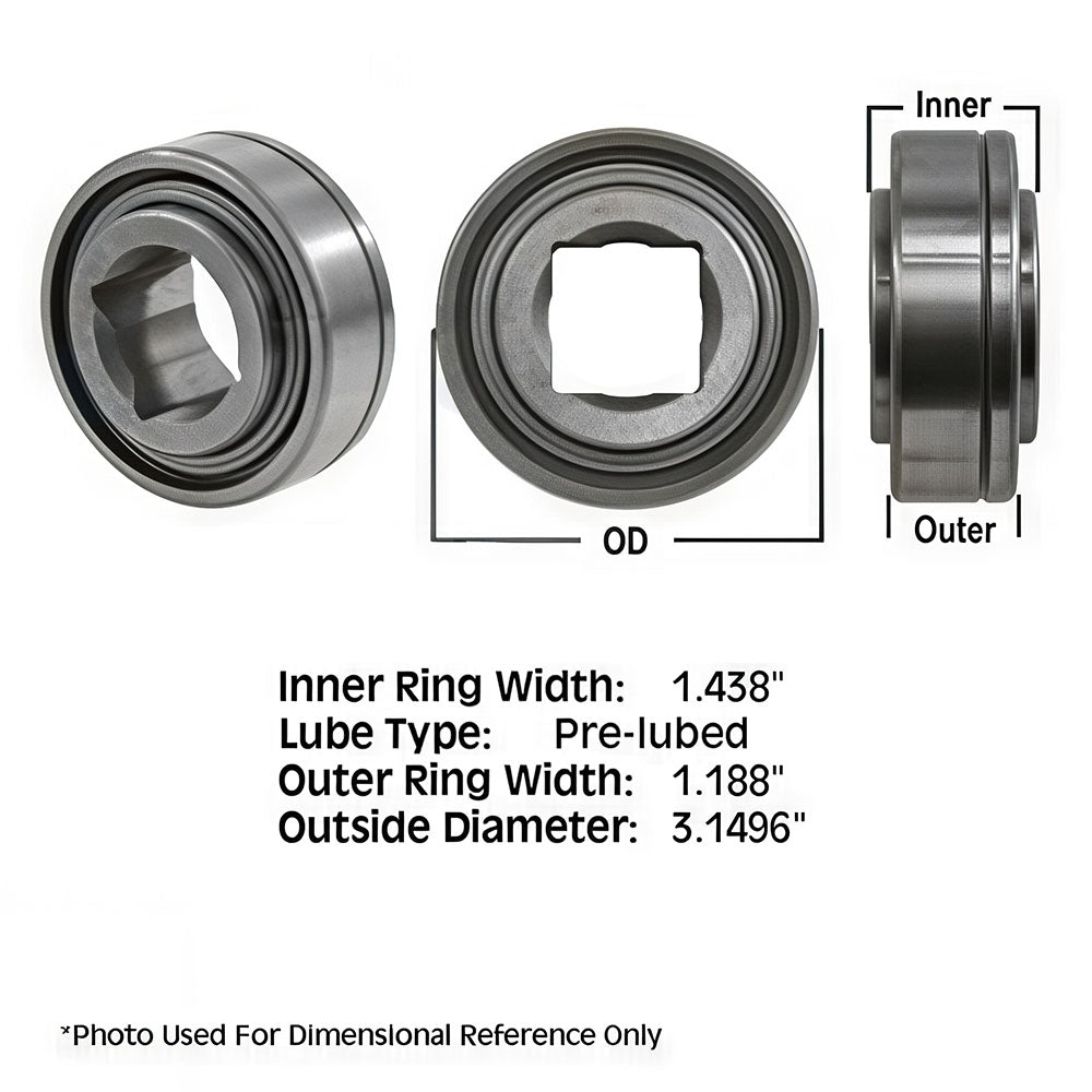 AA14878 Tractor Pre-Lube Cylindrical Disc Bearing Square Bore 9C16 DC208TT8