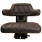 Black Universal Tractor Seat With Full Suspension and 5 Angle Base