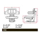 Black Wrap Around Seat with Arms Fits Universal Products Replaces 5C653