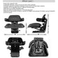 Black Universal Tractor Seat With Full Suspension and 5 Angle Base