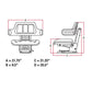 Blue Wrap Around Seat with Arms Fits Ford/New Holland Replaces W222BU