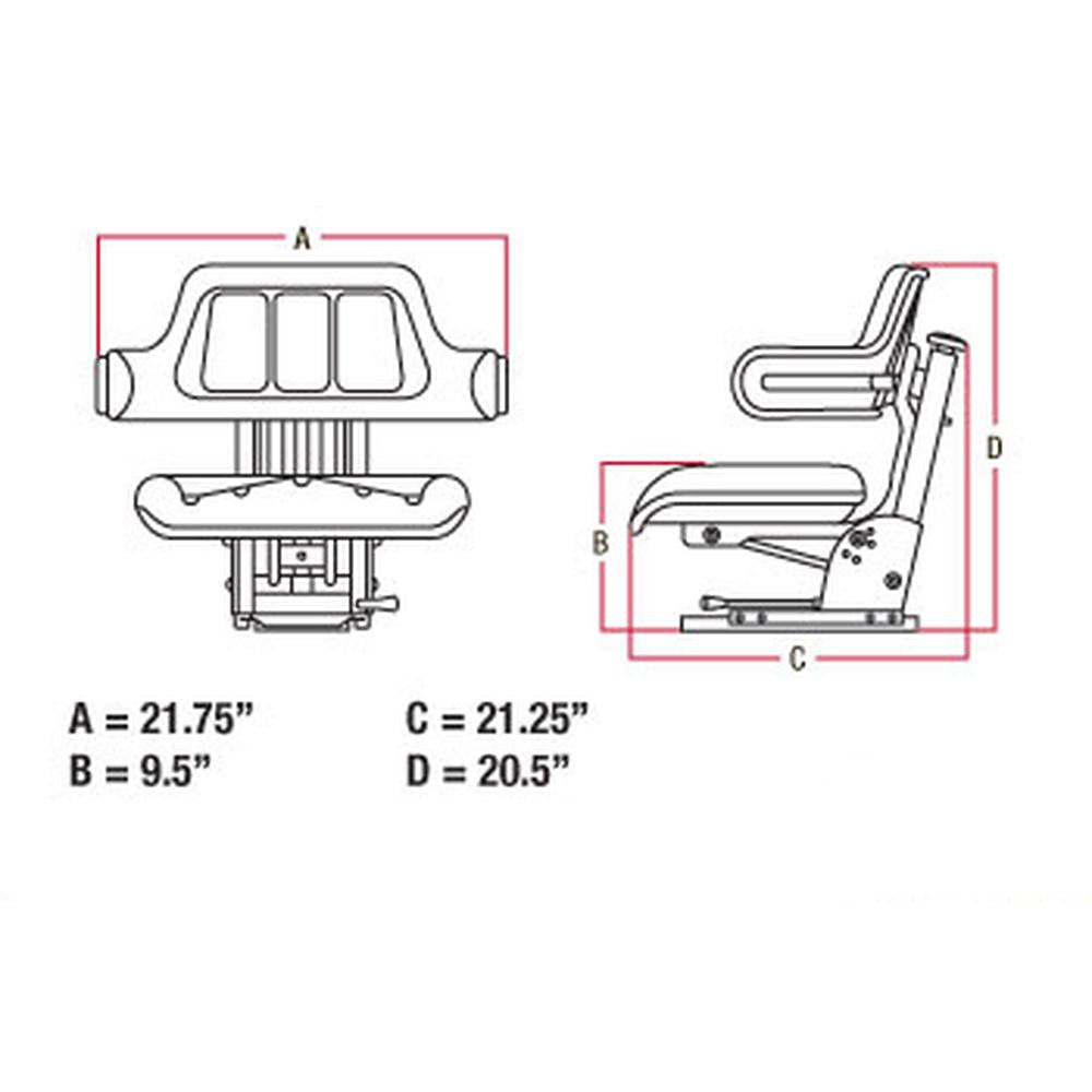 Universal Fit Blue Tractor Seat Fits Ford 2000 3000 4000 5000 7000 Hesston more