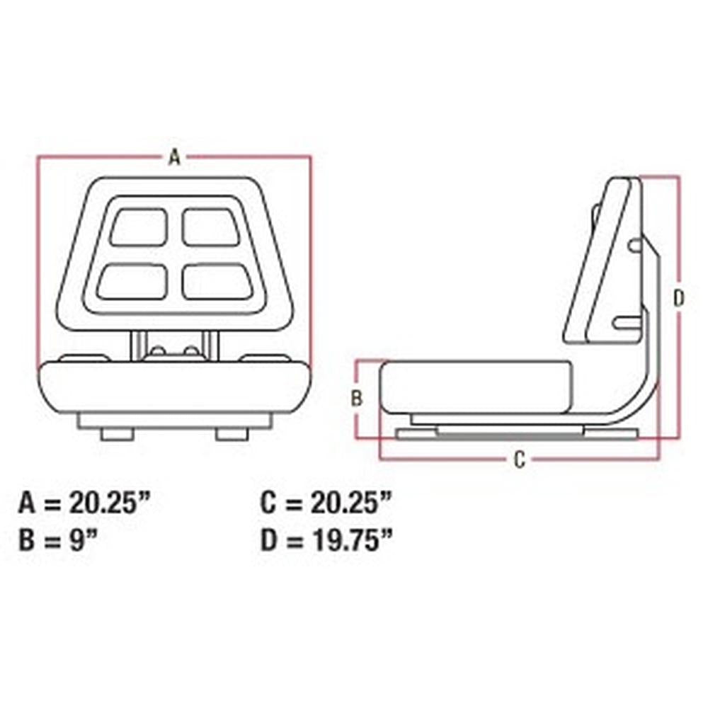W300BU New Seat Slide Track w/ Arms Fits Case-IH Harvester Tractor Models