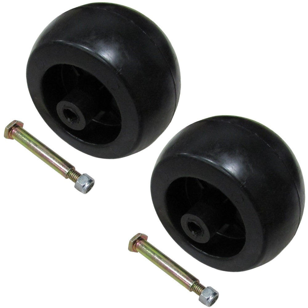 2 Heavy Duty Riding Lawn Mower Deck Wheels & Bolts Fits Craftsman 133957 193406