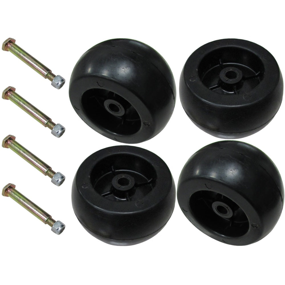 (4) Deck Wheels with Bolts Fits Craftsman 193406 133957 DYT4000 Riding Mower