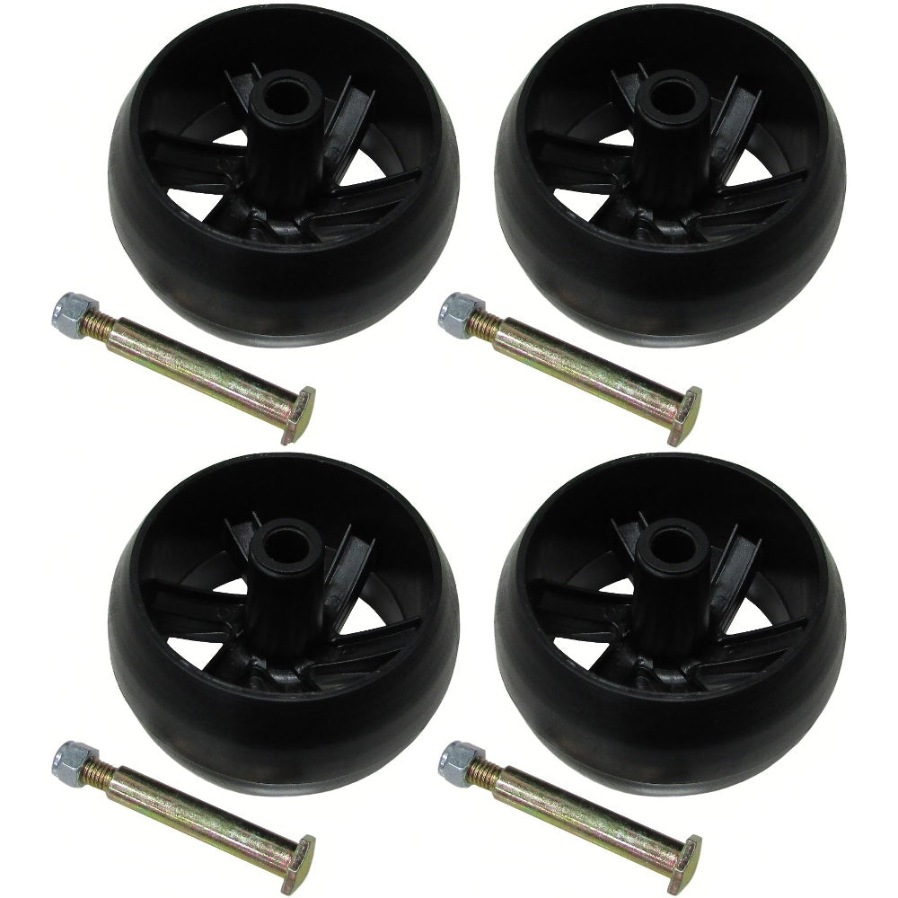 Qty 4: Spoked Deck Wheel Kit Fits AYP Replaces 174873