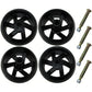 (Pack of 4) Smooth Deck Wheel with Bolt, Nut Fits Husqvarna 589527301 &