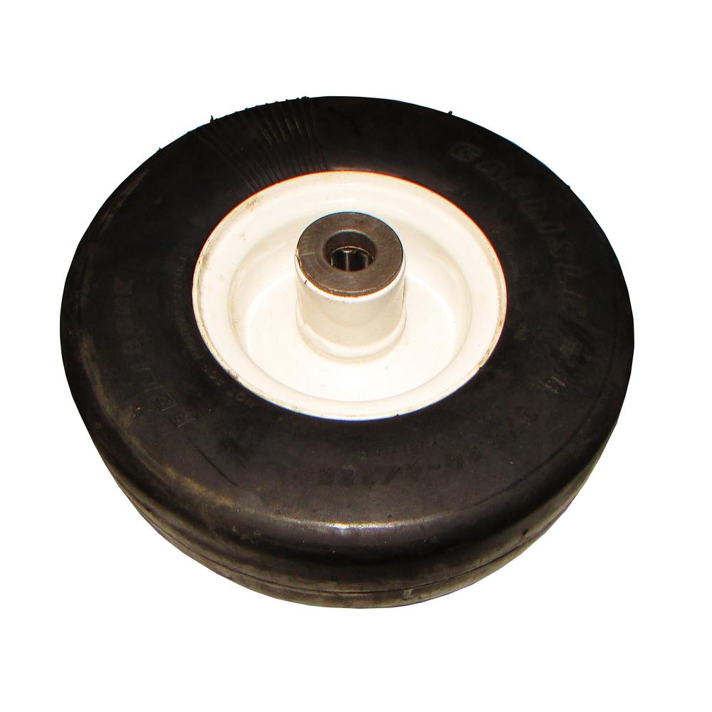 Puncture Proof Wheel Assembly (White) Fits Lesco Replaces 025991