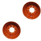 (2) Orange Steel 8.25 x 16.5 Wheel Rims 8 Lug Fits Bobcat Skid Steer Loader