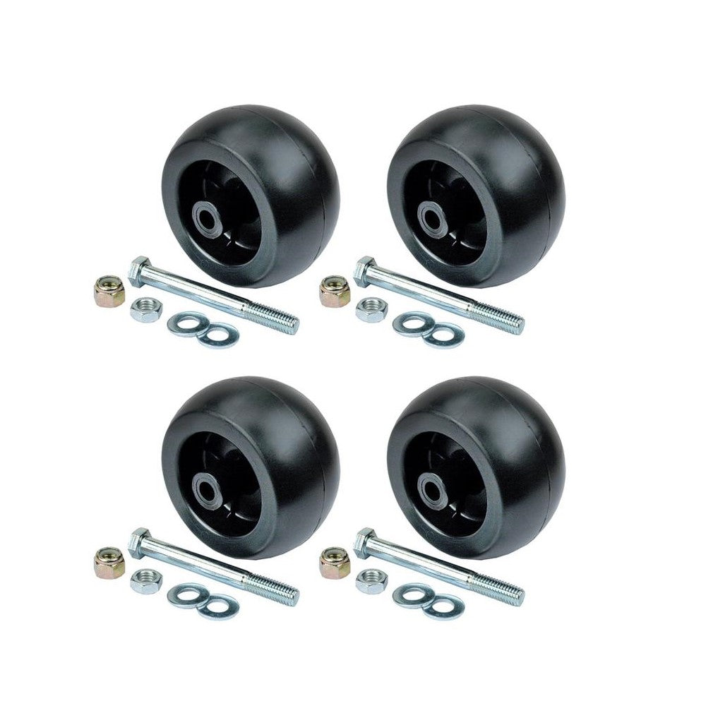 (4) Mower Deck Wheel for Hustler Raptor SD, Super Z, Hustler Sport, FasTrak SD