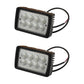 Qty 2: Rectangle LED Flood Work Lamp Fits Case IH Replaces 1312047C91