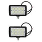 Qty 2: Rectangle LED Flood Work Lamp Fits Case IH Replaces 1312047C91