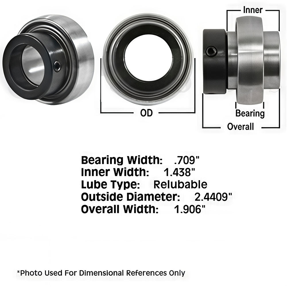 Tractor Spherical Re-Lubri Fits CATable Ball Bearing w  Collar WPS101GRC 455111R