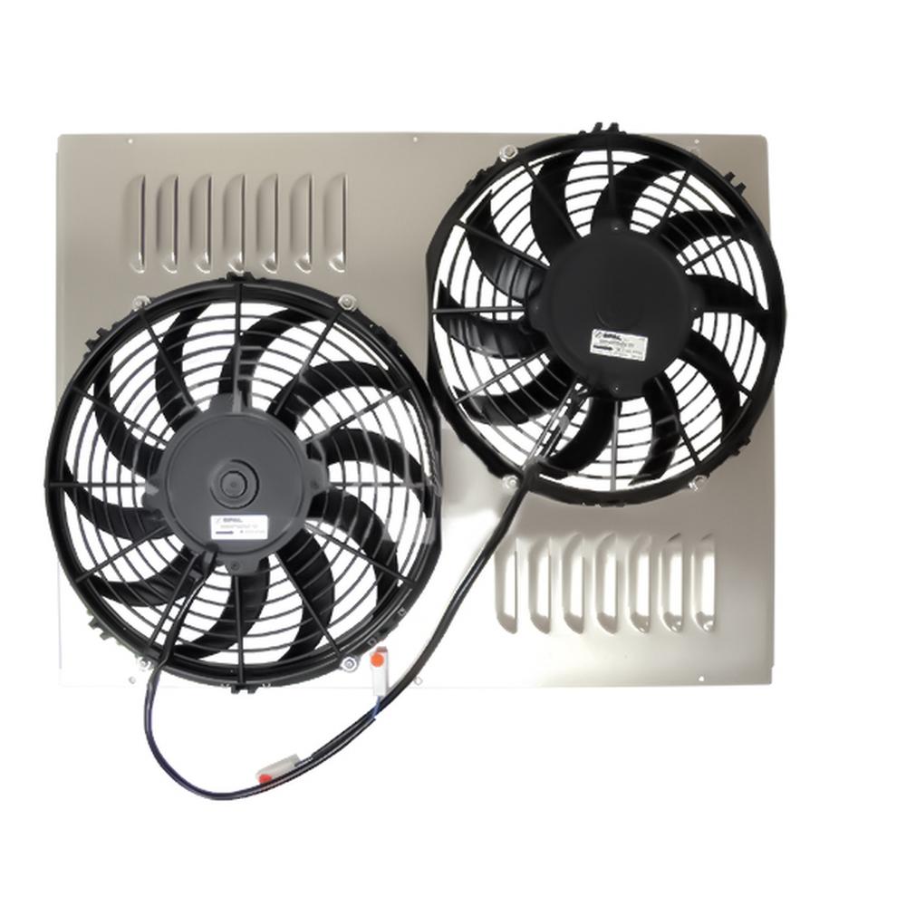 Z40103 Dual  10 & 11" Electric Fan & Shroud - 21 5/8 x 16 9/16 x 1 3/4