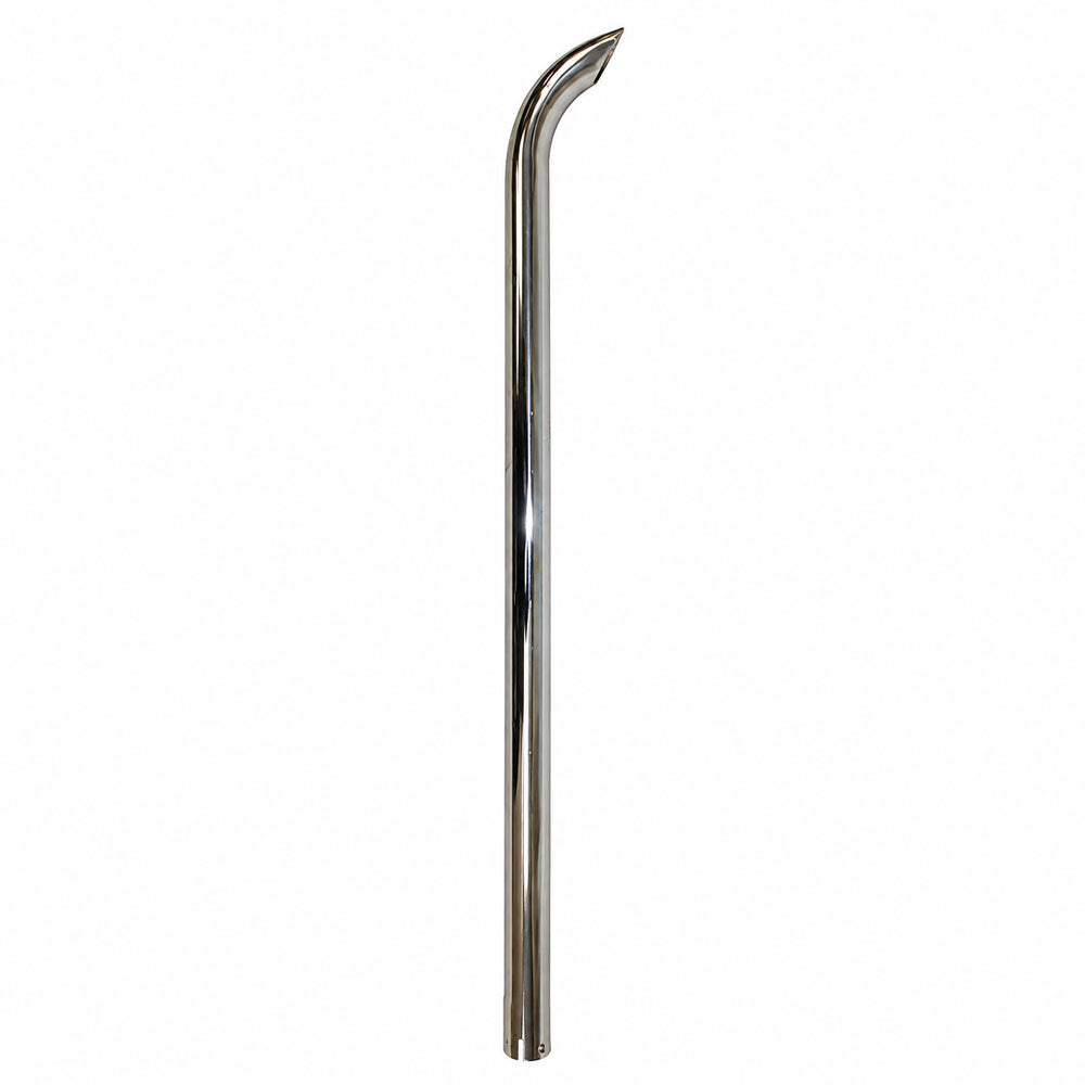 CES2X48 Replacement 48" Curved Chrome Exhaust Stack 2" ID