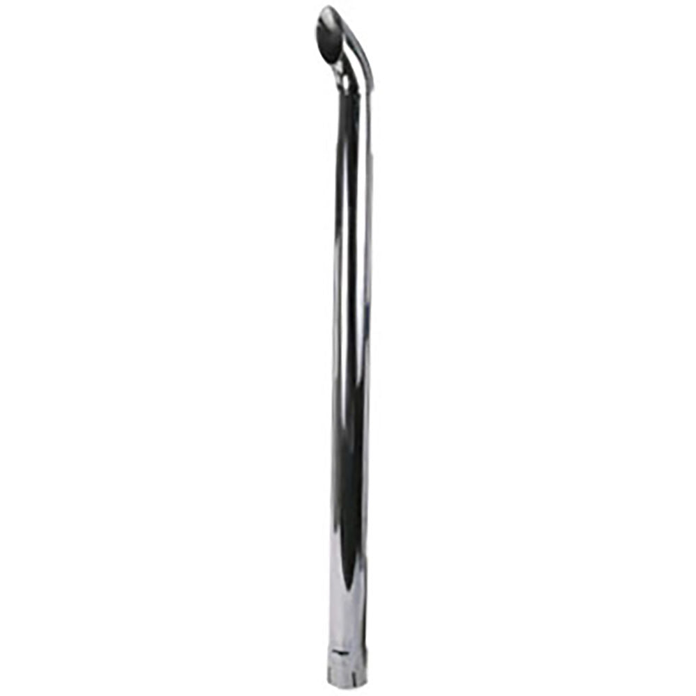 Chrome Curved Exhaust Stack Pipe Slotted 48" 2.75" ID fits Universal Models