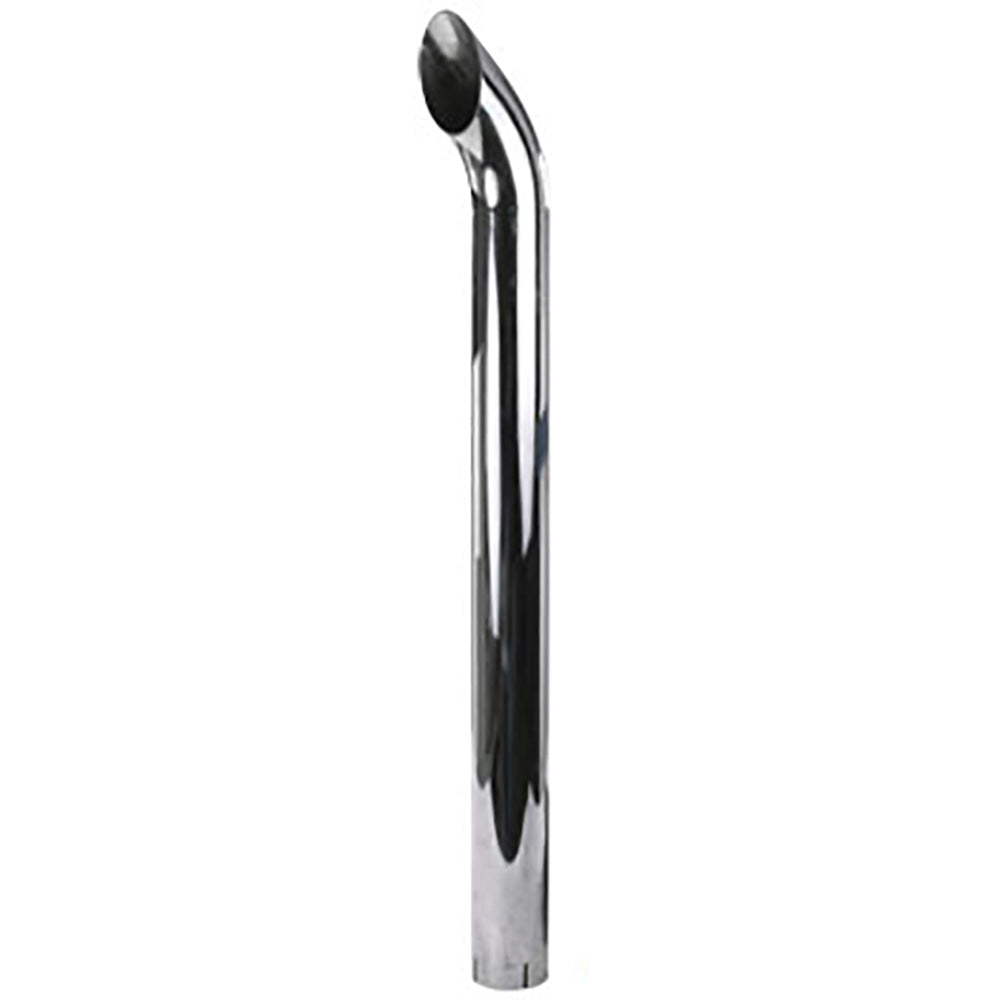 Fits John Deere 48" CHROME 3 3/4" ID CURVED EXHAUST STACK PIPE SLOTTED