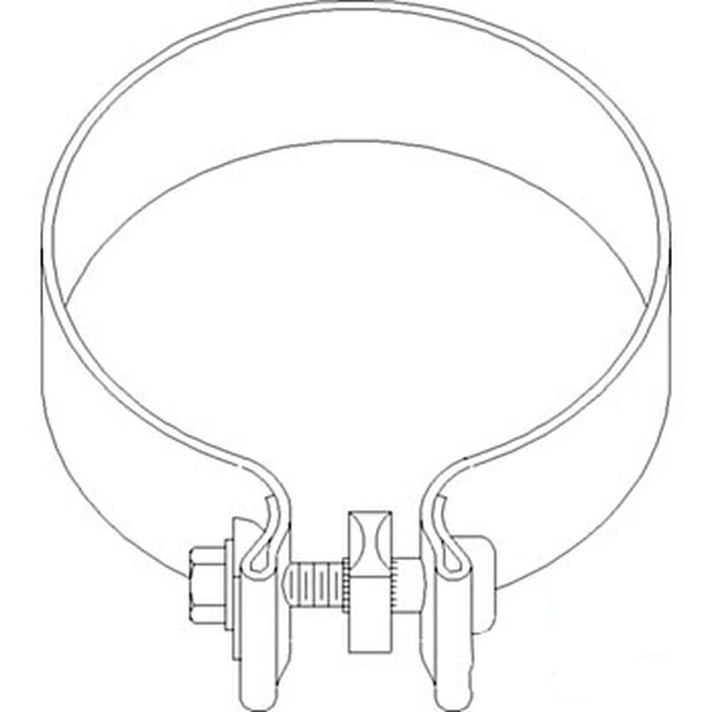 ZNL90869A Universal Fit Chrome Stack 2" with Clamp for Tractors